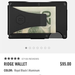 RIDGE Money Clip in Royal Black Aluminum